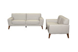 Porter Designs Modena Top Grain Leather Modern Sofa Cream 02-204-01-0194