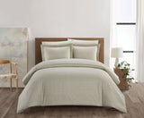 Tyson Beige Twin 5pc Duvet Set