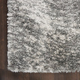 Nourison Luxurious Shag LXR04 Modern & Contemporary Machine Made Power-loomed Indoor only Area Rug Charcoal Grey 6'7" x 9'2" 99446077097