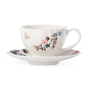 Sprig & Vine Teacup & Saucer - Set of 4