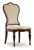 Leesburg Traditional-Formal Upholstered Side Chair In Rubberwood Solids And Mahogany Veneers With Fabric - Set of 2