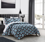 Chic Home Tudor Duvet Cover Set Blue King