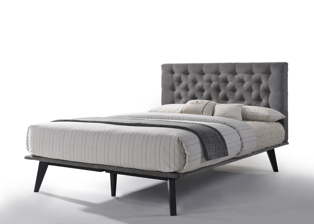 VIG Furniture Eastern King Modrest Gibson Modern Grey Fabric Bed VGMABR-54-BED-EK