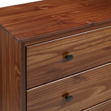 Walker Edison Modern 4 Drawer Dresser - Walnut in Solid Pine Wood, MDF, Plastic, Metal Hardware BR4DDRWT 842158142450