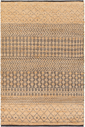 Bryant BRA-2402 Global Jute, Cotton Rug BRA2402-81012 Wheat, Black 55% Jute, 45% Cotton 8'10" x 12'