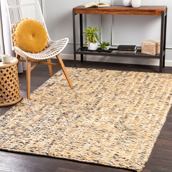 Bryant BRA-2403 Global Jute Rug BRA2403-81012 Wheat, Charcoal 100% Jute 8'10" x 12'