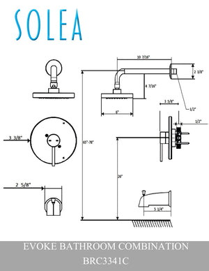 Safavieh Evoke Bathroom Combination Chrome Chrome BRC3341C 889048537354