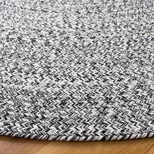 Braided 351 Flatweave 100% Cotton Rug Ivory / Black 100% Cotton BRD351A-5R