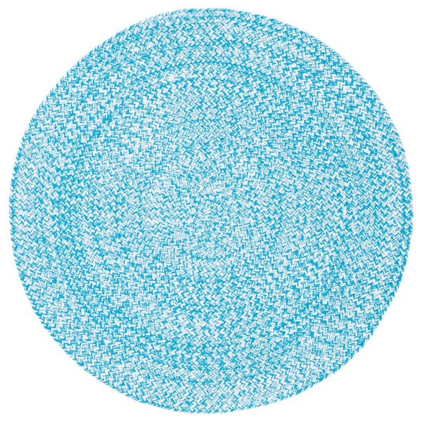 Braided 351 Flatweave 100% Cotton Rug Blue / Ivory 100% Cotton BRD351L-5R