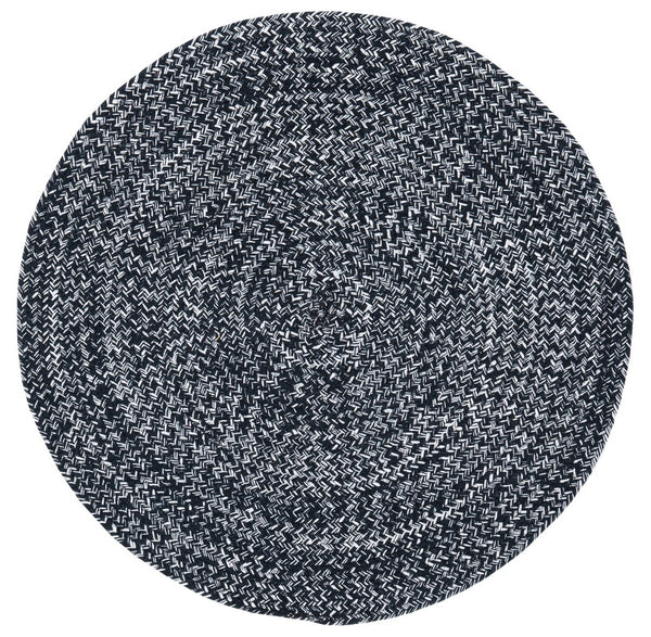 Braided 351 Flatweave 100% Cotton Rug Black 100% Cotton BRD351Z-5R