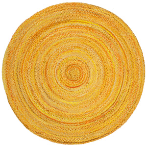 Braided Hand Woven Cotton Pile Rug - Luxurious Texture for Cozy Spaces, Ethically Crafted in India