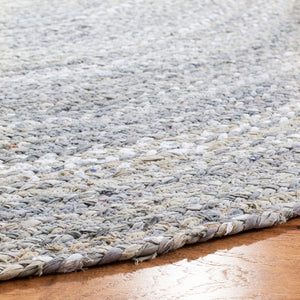 Braided Hand Woven Cotton Pile Rug - Luxurious Texture for Cozy Spaces, Ethically Crafted in India