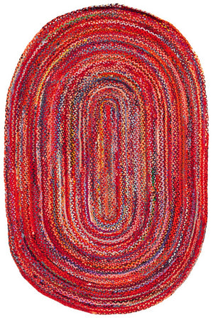 Safavieh Braided 452 Hand Woven Cotton Contemporary Rug BRD452P-6OV