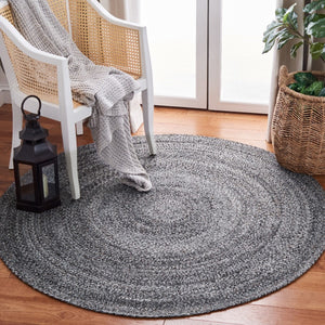 Braided 800 Hand Woven 100% Polyester Contemporary Rug Grey / Charcoal 100% Polyester BRD800F-9R
