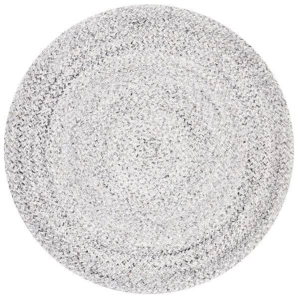 Braided 800 Hand Woven 100% Polyester Contemporary Rug Silver / Charcoal 100% Polyester BRD800G-9R