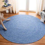 Braided 800 Hand Woven 100% Polyester Contemporary Rug Blue 100% Polyester BRD800M-9R