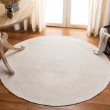Braided 801 Hand Woven 100% Polyester Contemporary Rug Ivory / Beige 100% Polyester BRD801A-9R