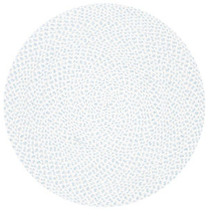 Braided 801 Hand Woven 100% Polyester Contemporary Rug Ivory / Light Blue 100% Polyester BRD801B-8R