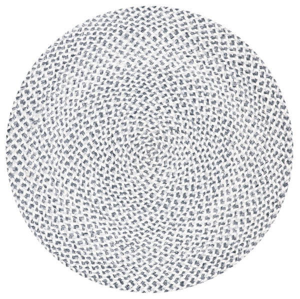 Braided 801 Hand Woven 100% Polyester Contemporary Rug Grey / Ivory 100% Polyester BRD801F-9R