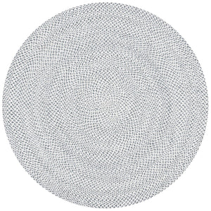 Braided 801 Hand Woven 100% Polyester Contemporary Rug Grey / Ivory 100% Polyester BRD801F-9R