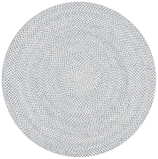 Braided 801 Hand Woven 100% Polyester Contemporary Rug Grey / Ivory 100% Polyester BRD801F-9R