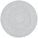 Braided 801 Hand Woven 100% Polyester Contemporary Rug Grey / Ivory 100% Polyester BRD801F-9R