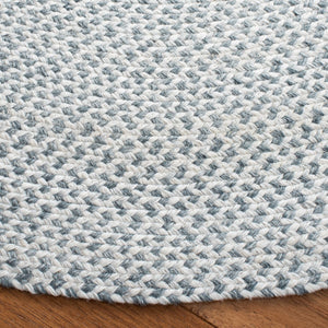 Braided 801 Hand Woven 100% Polyester Contemporary Rug Silver / Ivory 100% Polyester BRD801G-6R