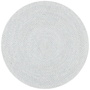 Braided 801 Hand Woven 100% Polyester Contemporary Rug Silver / Ivory 100% Polyester BRD801G-6R