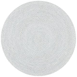 Braided 801 Hand Woven 100% Polyester Contemporary Rug Silver / Ivory 100% Polyester BRD801G-6R