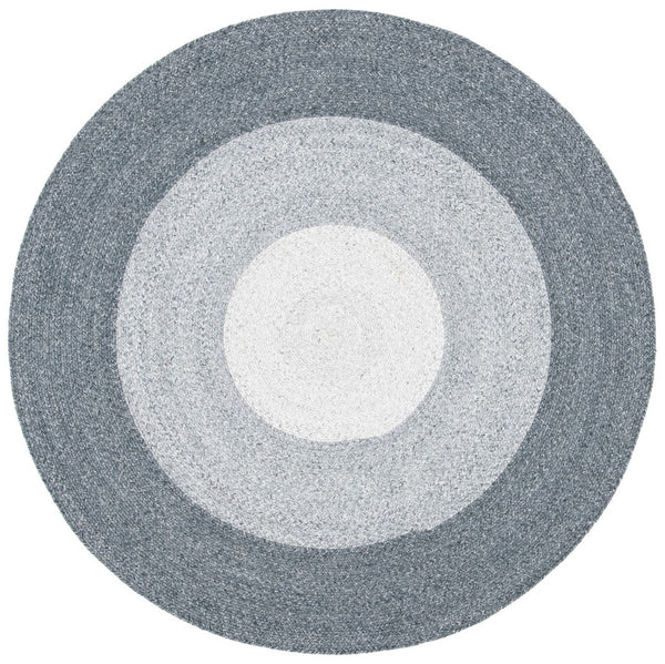 Braided 802 Hand Woven 100% Polyester Contemporary Rug Dark Grey / Ivory 100% Polyester BRD802F-9R