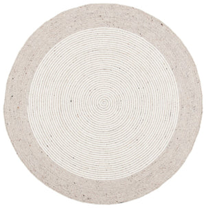 Braided 904 Contemporary Hand Woven 60% Wool, 40% Cotton Rug Beige / Ivory