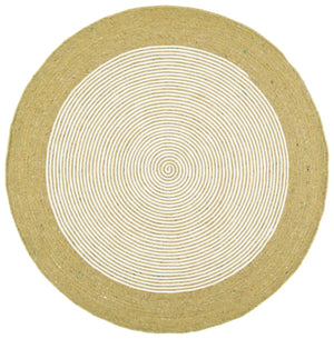 Braided 904 Contemporary Hand Woven 60% Wool, 40% Cotton Rug Green / Ivory