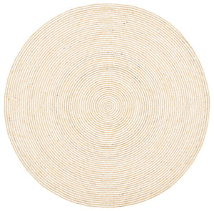 Braided 905 Contemporary Hand Woven 60% Wool, 40% Cotton Rug Gold / Ivory