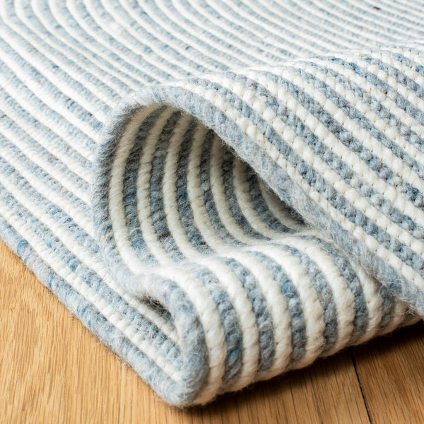 Braided 905 Contemporary Hand Woven 60% Wool, 40% Cotton Rug Grey / Ivory