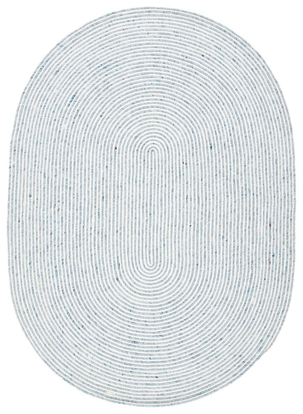 Braided 905 Contemporary Hand Woven 60% Wool, 40% Cotton Rug Grey / Ivory