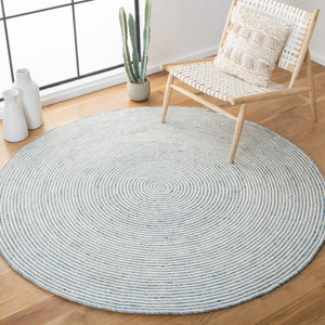 Braided 905 Contemporary Hand Woven 60% Wool, 40% Cotton Rug Grey / Ivory