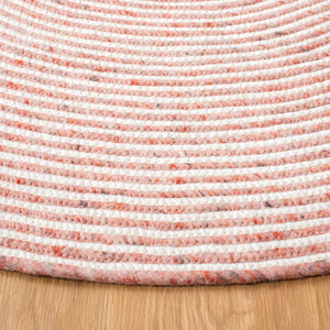 Braided 905 Contemporary Hand Woven 60% Wool, 40% Cotton Rug Red / Ivory