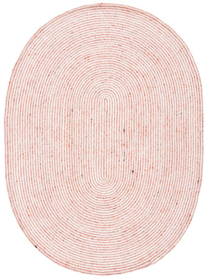 Braided 905 Contemporary Hand Woven 60% Wool, 40% Cotton Rug Red / Ivory