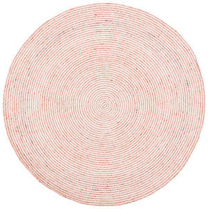 Braided 905 Contemporary Hand Woven 60% Wool, 40% Cotton Rug Red / Ivory