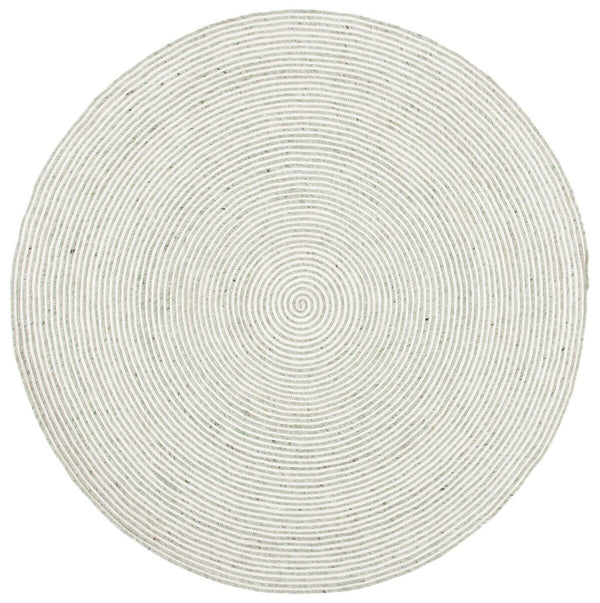 Braided 905 Contemporary Hand Woven 60% Wool, 40% Cotton Rug Green / Ivory