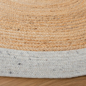 Braided 910 Contemporary Hand Woven 50%Jute, 25% Wool, 25% Cotton Rug Light Grey / Natural