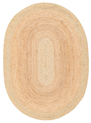 Braided 910 Contemporary Hand Woven 50%Jute, 25% Wool, 25% Cotton Rug Gold / Natural