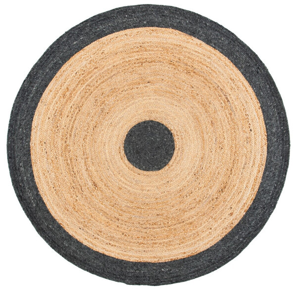 Braided 910 Contemporary Hand Woven 50%Jute, 25% Wool, 25% Cotton Rug Black / Gold