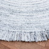 Braided 950 With Fringes  Hand Woven 100% Pet Yarn Rug Light Grey