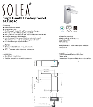 Safavieh Unity Bathroom Faucet Chrome Chrome BRF1057C 889048537248