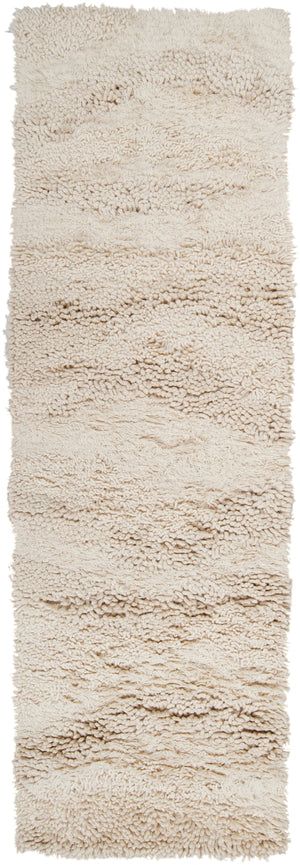 Berkley BRK-3300 Modern NZ Wool Rug BRK3300-410 Cream 100% NZ Wool 4' x 10'