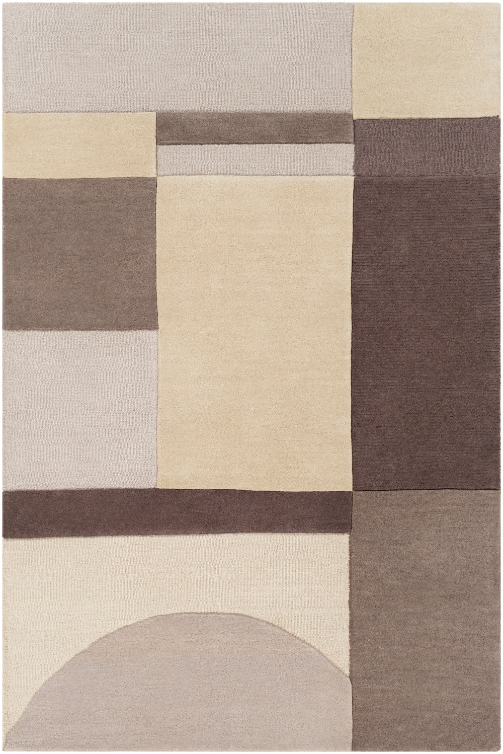 Brooklyn BRO-2305 Modern Wool Rug BRO2305-81012 Taupe, Khaki, Charcoal 100% Wool 8'10" x 12'