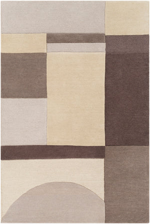 Brooklyn BRO-2305 Modern Wool Rug BRO2305-81012 Taupe, Khaki, Charcoal 100% Wool 8'10" x 12'
