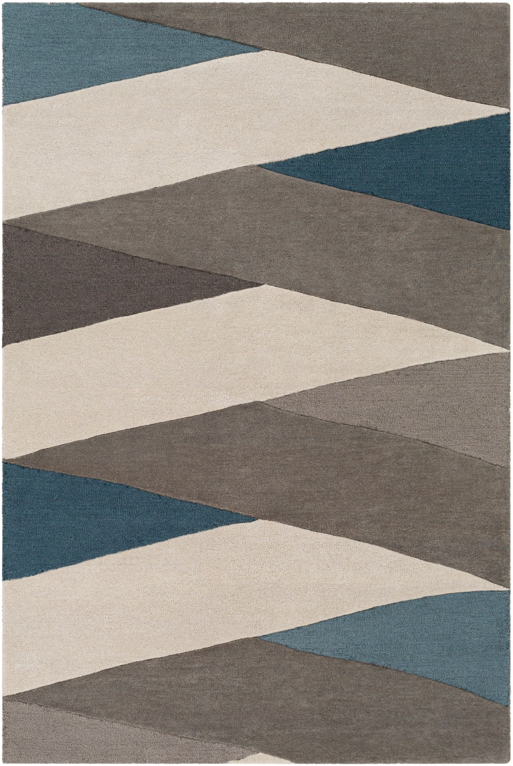 Brooklyn BRO-2307 Modern Wool Rug BRO2307-81012 Teal, Khaki, Charcoal, Taupe 100% Wool 8'10" x 12'