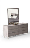 VIG Furniture Nova Domus Bronx Italian Modern Faux Concrete & Grey Dresser & Mirror Set VGACBRONX-DRSR-MIR-SET VGACBRONX-DRSR-MIR-SET